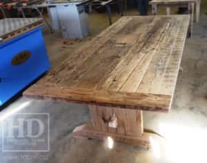 trestle table, Ontario, reclaimed wood table, rustic, Mennonite furniture