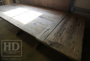 trestle table, Ontario, reclaimed wood table, rustic, Mennonite furniture