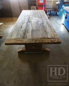 trestle table, Ontario, reclaimed wood table, rustic, Mennonite furniture