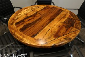 Reclaimed Wood Round Table, boardroom round table Ontario