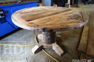 Reclaimed Wood Round Table, boardroom round table Ontario