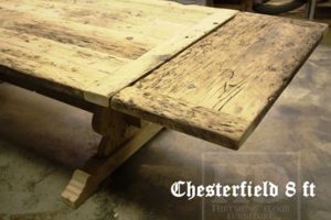 reclaimed wood furniture Ontario, rustic furniture Canada, rustic design, Ontario, Gerald Reinink, recycled wood furniture, solid wood furniture, Toronto, trestle table, solid wood furniture, Mennonite Furniture, heavy duty