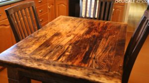 reclaimed wood harvest table, reclaimed wood table Brantford, epoxy, rustic furniture Ontario, solid wood furniture, Mennonite Furniture, hemlock, threshing floor table, HD Threshing, cottage furniture Ontario