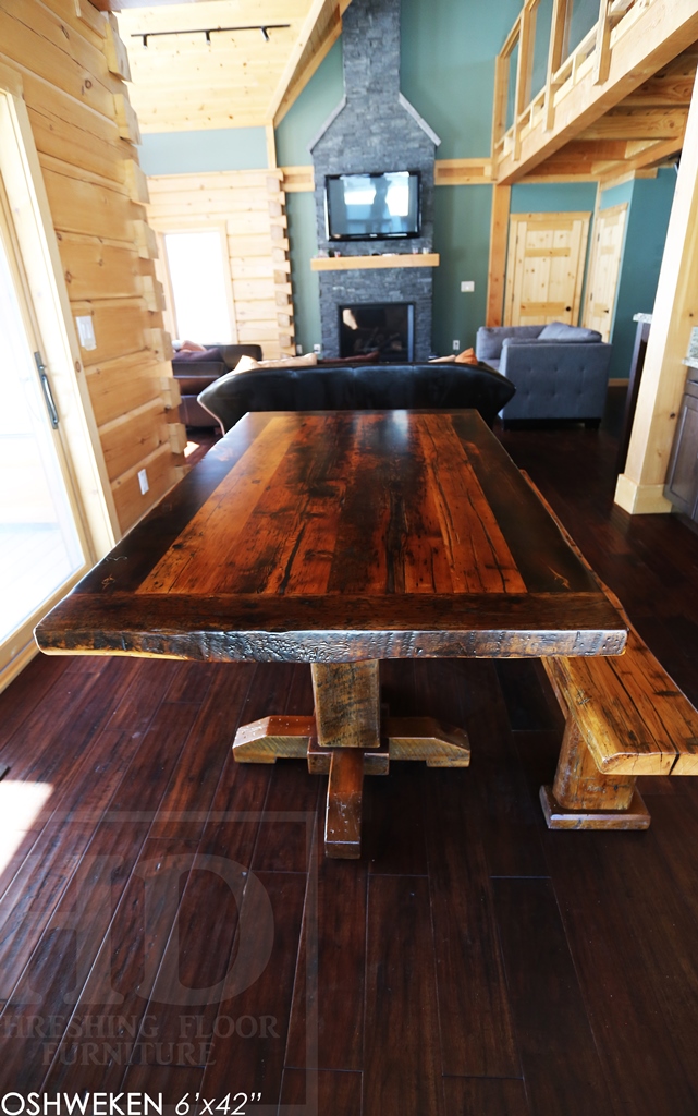 Reclaimed Wood Pedestal Dining Table | Round Pedestal Tables