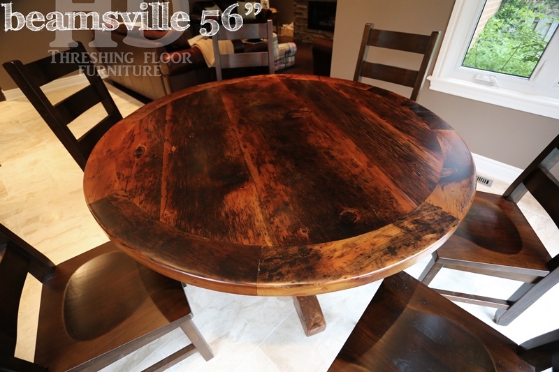 Round Reclaimed Wood Dining Table | Rustic Round Wood Tables