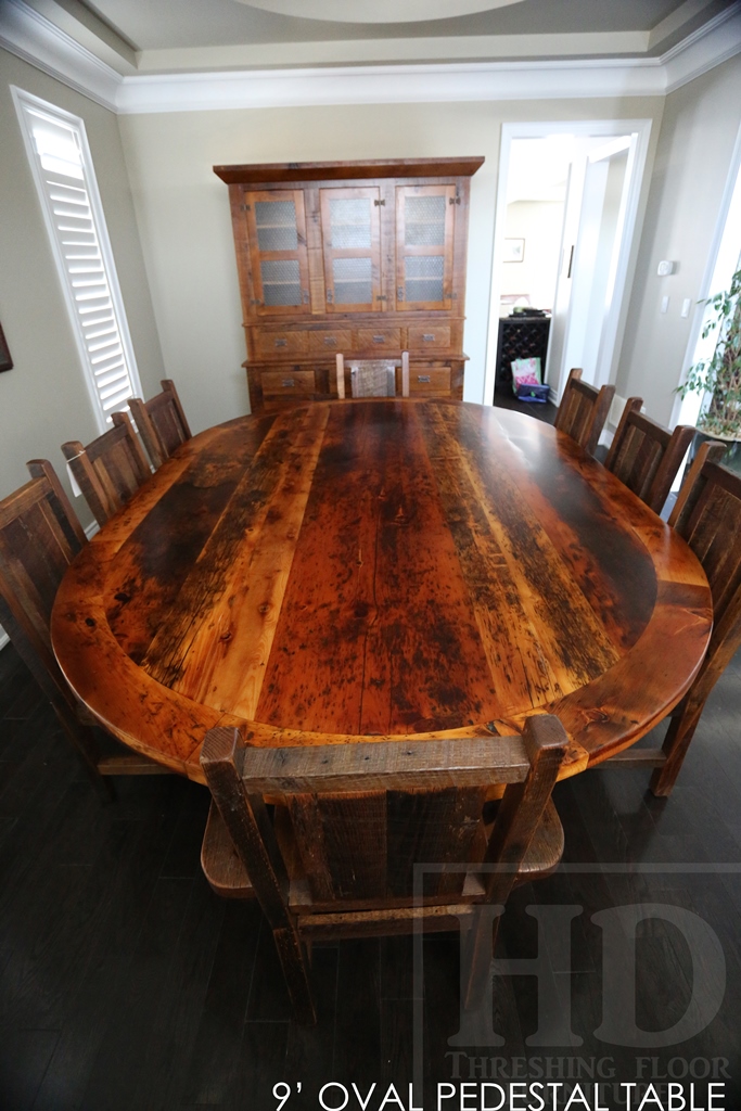 Round Reclaimed Wood Dining Table | Rustic Round Wood Tables