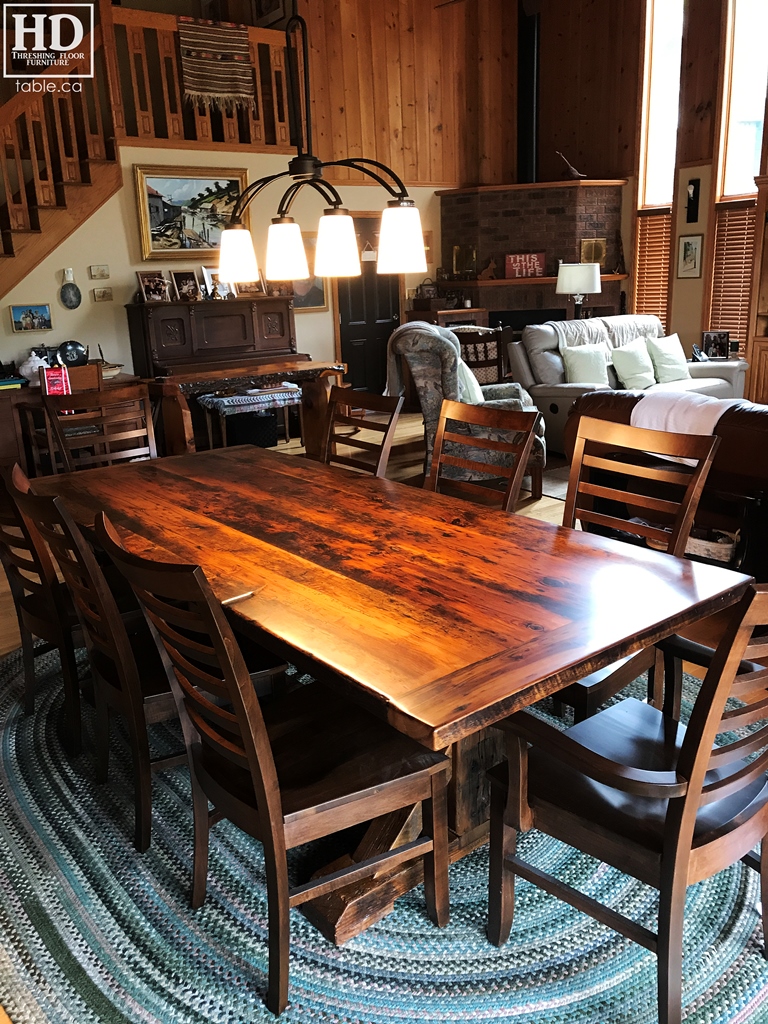 Antique Wood Sawbuck Tables | HD Threshing Floor Furniture